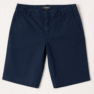 J.Crew Navy Bermuda Shorts – Size 0, Classic Cotton Twill Summer Women’s Shorts